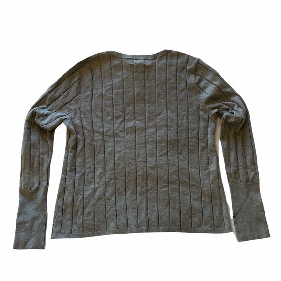RACHEL PARCELL Easy Ribbed Sweater In Grey Heather - Picture 3 of 14